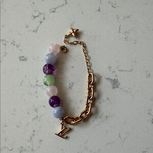 Gold and Multicolor Louis Vuitton Beaded Bracelet